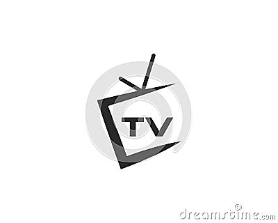 TV logo design Vector Illustration