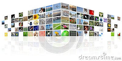 Tv news media internet Stock Photo