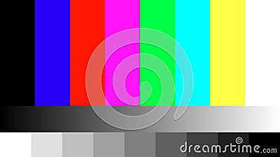 Tv no signal footage background Color bar rgb Vector Illustration