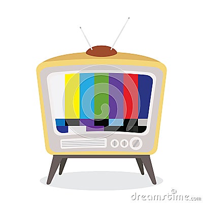 Tv no signal monoscope Vector Illustration