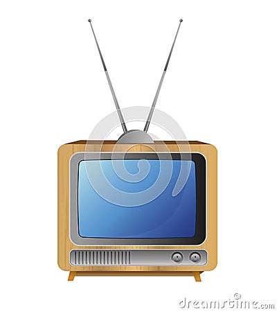 TV old antennae Vector Illustration