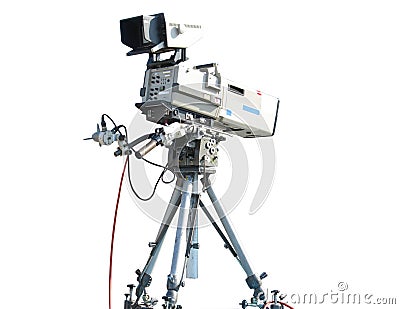 TV Professional studio digital video camera Stock Photo