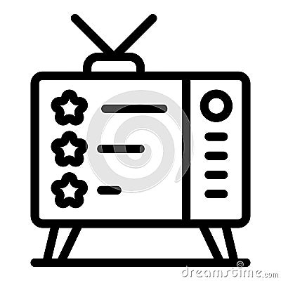 Tv quiz icon outline vector. Poster show Vector Illustration