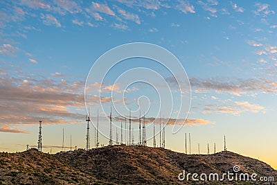 TV and Radio Towers Stock Photo