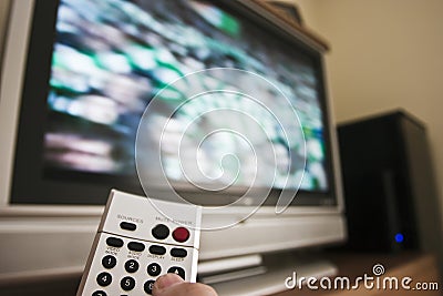 TV remote Stock Photo