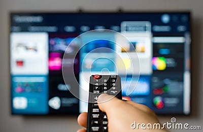 TV remote control. Stock Photo