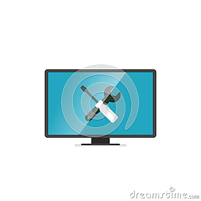 Tv repair icon Vector Illustration