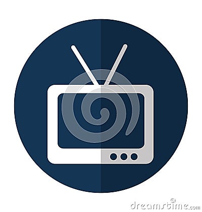 Tv retro isolated icon Vector Illustration