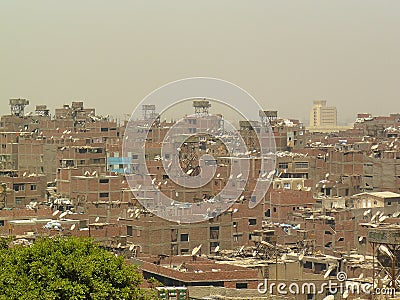 TV satellite dishes in Cairo Editorial Stock Photo