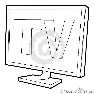 TV screen icon, isometric 3d style Vector Illustration