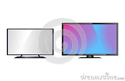 TV screen lcd monitor template electronic device technology digital size diagonal display and video modern plasma home Vector Illustration