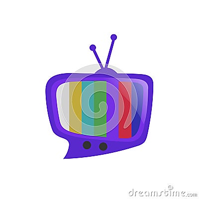 TV Speech Bubble Chat Vector Stock Photo