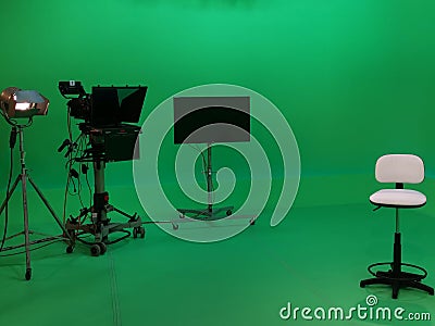 Equipment in a television studio Editorial Stock Photo