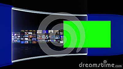 Tv Studio Studio News Studio Blue Background Newsroom Background For News Broadcasts Blurred Of Studio At Tv Station News Cha Stock Footage Video Of Background Electronic