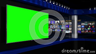 Tv Studio Studio News Studio Blue Background Newsroom Background For News Broadcasts Blurred Of Studio At Tv Station News Cha Stock Video Video Of Program Multimedia