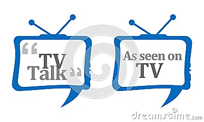 TV Talk Comment Cartoon Illustration