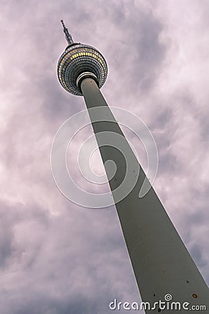 TV Tower (Fernsehturm) in Alexander Platz Stock Photo