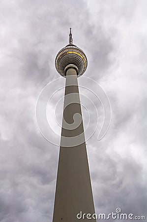 TV Tower (Fernsehturm) in Alexander Platz Stock Photo