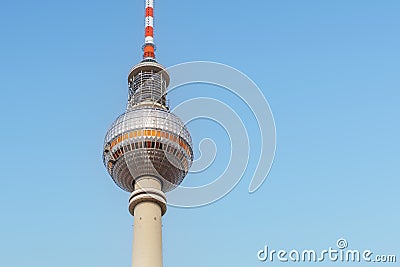 TV Tower (Fernsehturm) dome detail - Berlin, Germany Editorial Stock Photo