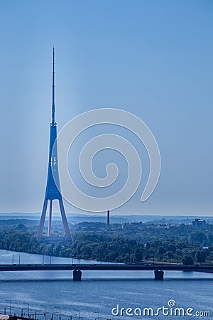 The TV tower of Riga, Latvia. Stock Photo