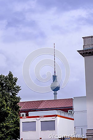 The TV Tower or the Toothpick in the city of Berlin Germany. Editorial Stock Photo