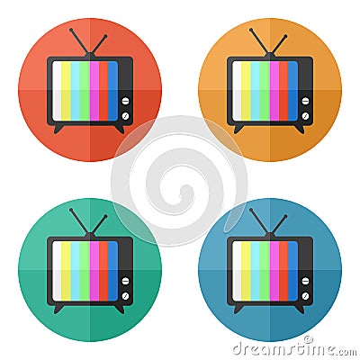 TV vector icon Vector Illustration