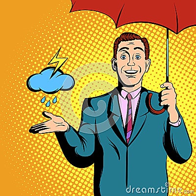 TV weather news reporter at work Vector Illustration