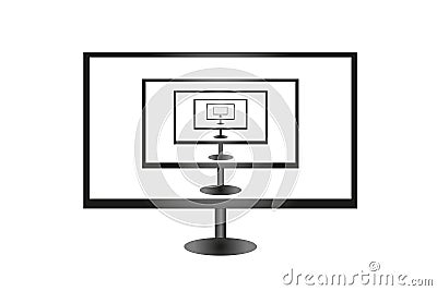 The TV on a white background Vector Illustration