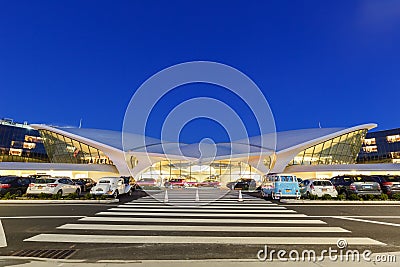 TWA Hotel Terminal at New York JFK Airport in the United States Editorial Stock Photo