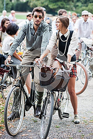 Tweed ride couple Editorial Stock Photo