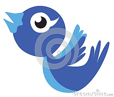 Tweet bird cartoon vector Stock Photo