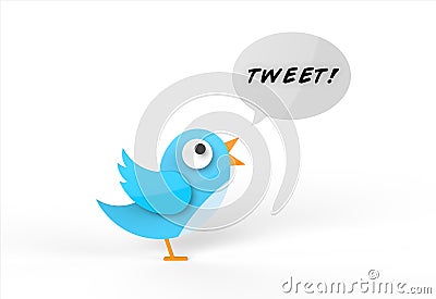 Tweeting bird Stock Photo