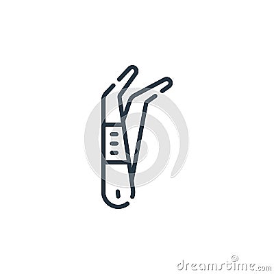 tweezers vector icon. tweezers editable stroke. tweezers linear symbol for use on web and mobile apps, logo, print media. Thin Vector Illustration