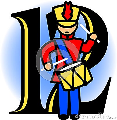 Twelve Drummers Drumming/eps Vector Illustration