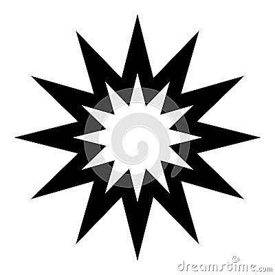 Twelve pointed star icon, simple design element Vector Illustration
