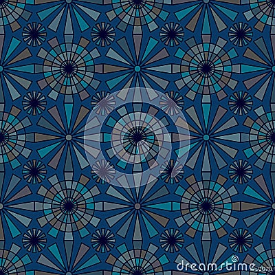 Twelve ray colorful seamless pattern Vector Illustration