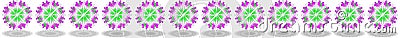Vector white purple green Christmas stars with shadows on bottom, on translucent background , as a bar, banner, border, etc. , Vector Illustration