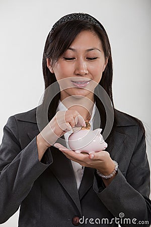 Twenties attractive vietnamese businesswoman Stock Photo