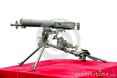 Twenty-four type 7.92mm Maxim machine guns Stock Photo