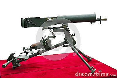 Twenty-four type 7.92mm Maxim machine guns Stock Photo