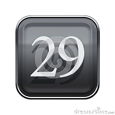 Twenty nine icon grey glossy. Stock Photo