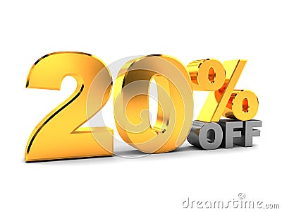 Twenty percent discount Cartoon Illustration