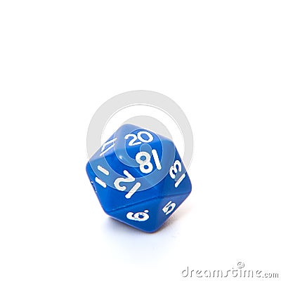 Twenty-sided dice Stock Photo