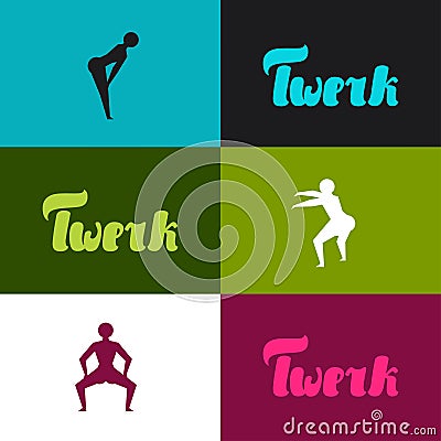 Twerk and booty dance background for dancing Vector Illustration