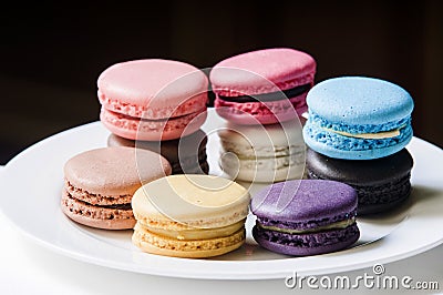 TWG Tea salons and boutiques Full flavour macarons deserve the South African red tea Stock Photo