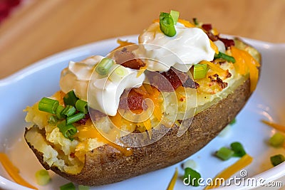 Twice baked potatoes Stock Photo