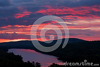 Twilight Lake Fanny Hooe Stock Photo