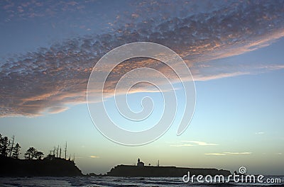 Twilight on a Remote Beach Stock Photo