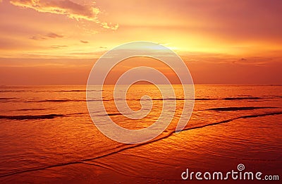 Twilight seascape at karon beach thailand Stock Photo