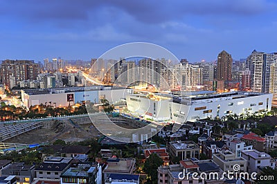 Twilight of wushipu in xiamen city Editorial Stock Photo